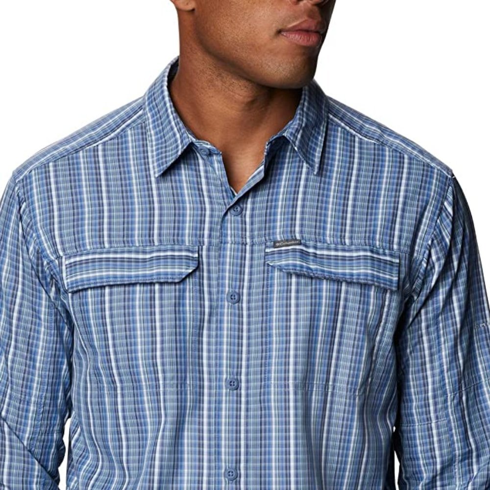 🆕Columbia Men's Silver Ridge 2.0 Plaid L/S, Bright Indigo Multi Grid, NWT